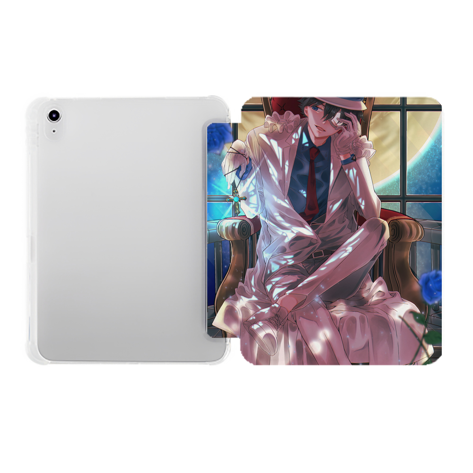 （画像用） 名探偵コナン Detective Conan IPad ケース ペン収納付き 三つ折りスタンド PUレザー×シリコン 対応機種9.5/10.5/10.9インチ